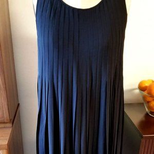 ARMANI Collection Blk MEGA-PLEAT A-Line Dress SILK